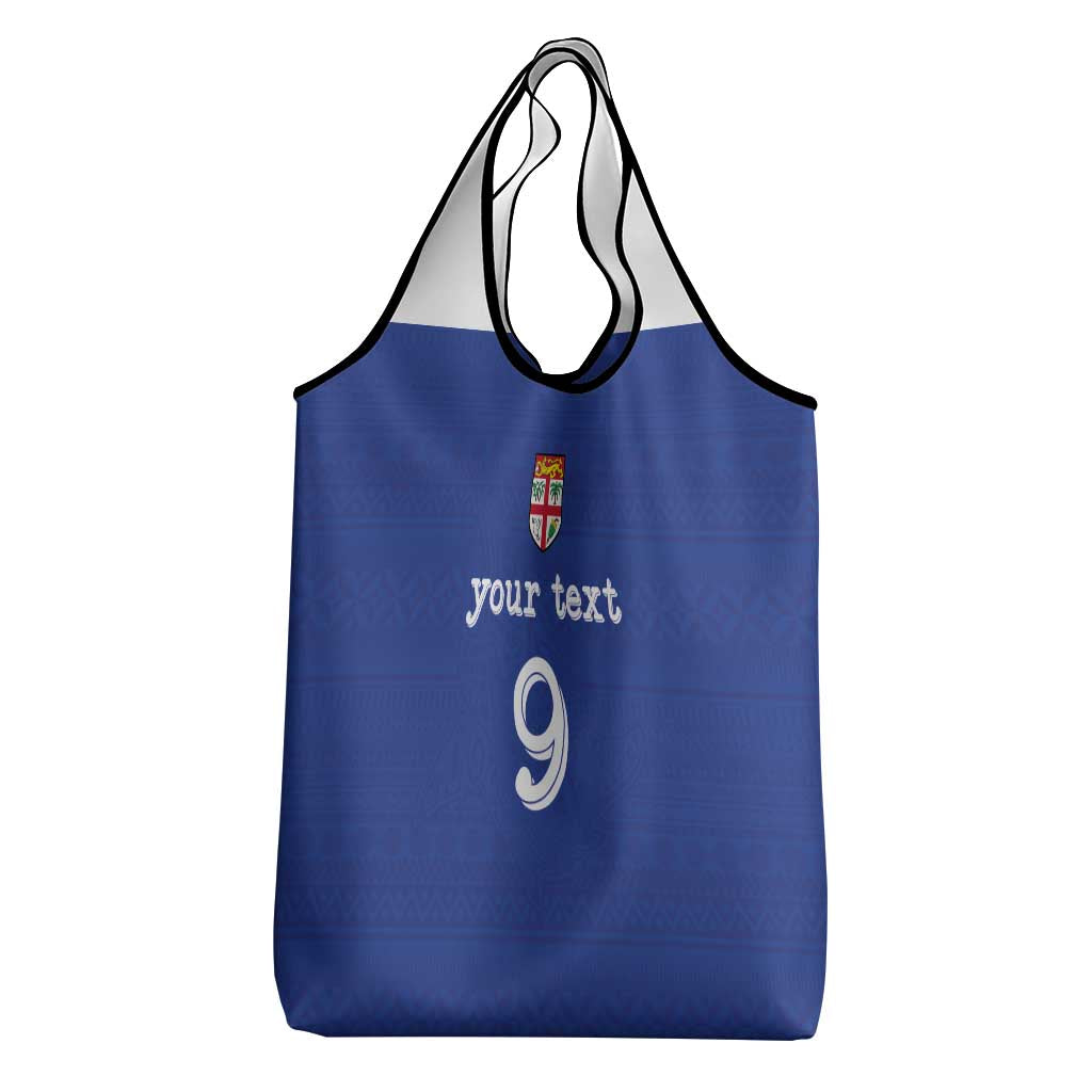 Custom Fijian Football Grocery Bag Tapa Pattern and Shark Tribal LT03 - Polynesian Pride