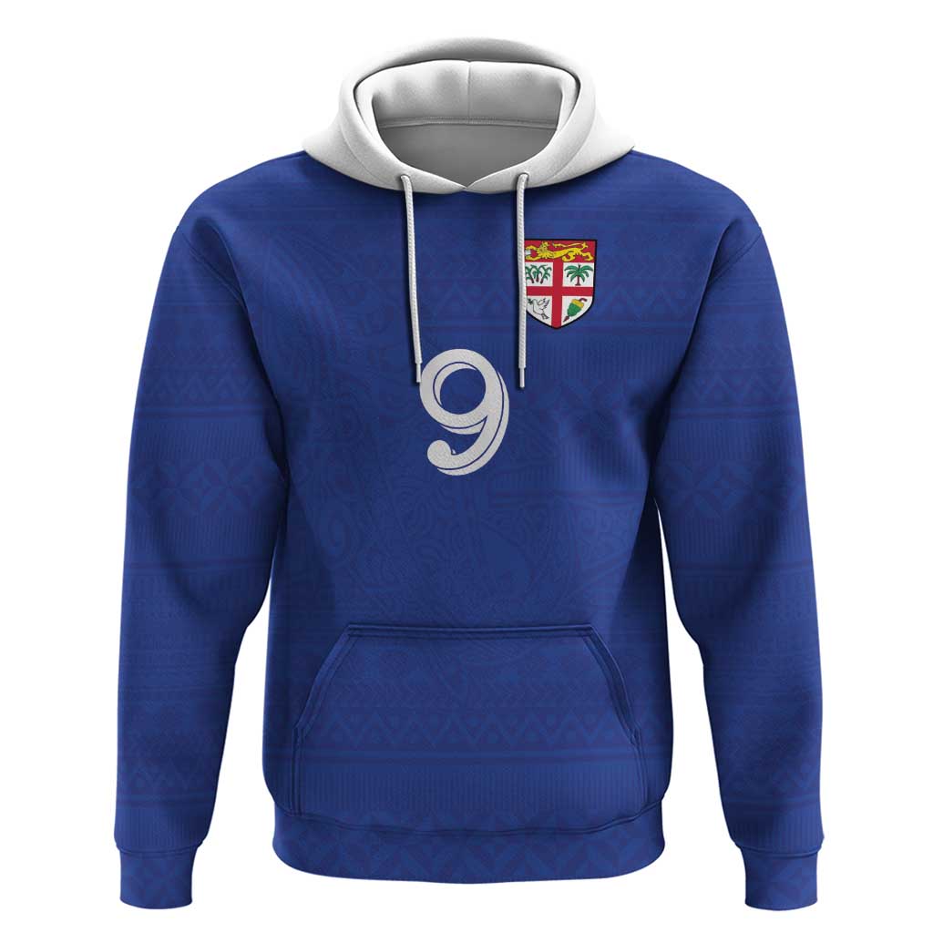 Custom Fijian Football Hoodie Tapa Pattern and Shark Tribal