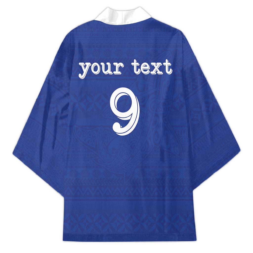 Custom Fijian Football Kimono Tapa Pattern and Shark Tribal