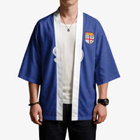 Custom Fijian Football Kimono Tapa Pattern and Shark Tribal