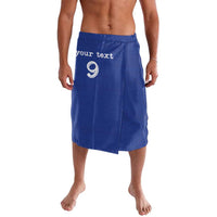 Custom Fijian Football Lavalava Tapa Pattern and Shark Tribal LT03 Blue - Polynesian Pride