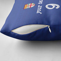 Custom Fijian Football Pillow Cover Tapa Pattern and Shark Tribal