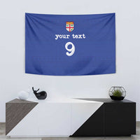 Custom Fijian Football Tapestry Tapa Pattern and Shark Tribal LT03 - Polynesian Pride