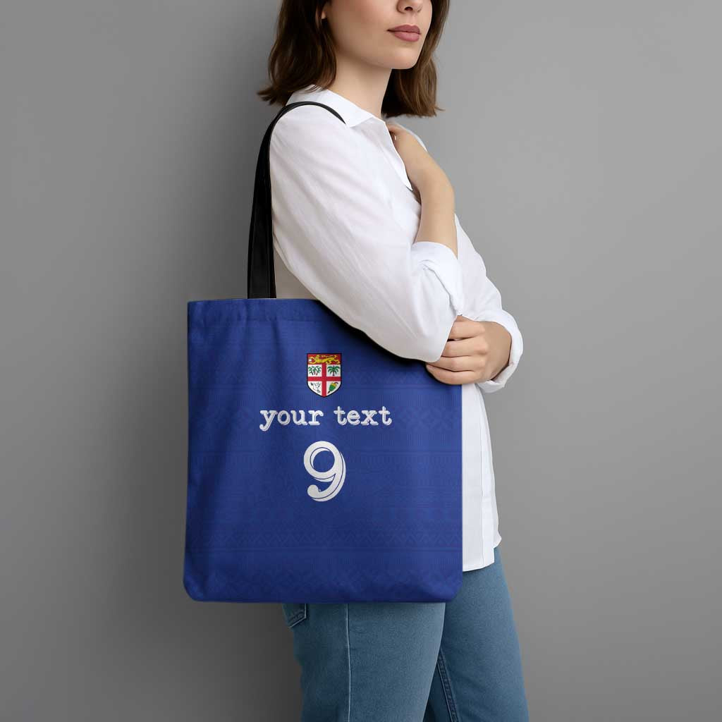 Custom Fijian Football Tote Bag Tapa Pattern and Shark Tribal LT03 - Polynesian Pride