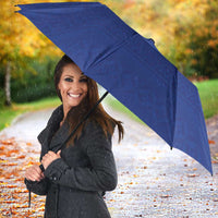 Custom Fijian Football Umbrella Tapa Pattern and Shark Tribal LT03 - Polynesian Pride
