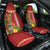 Hawaii Plumeria Lei Car Seat Cover Tiki and Kakau Pattern Red Color