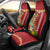 Hawaii Plumeria Lei Car Seat Cover Tiki and Kakau Pattern Red Color