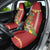 Hawaii Plumeria Lei Car Seat Cover Tiki and Kakau Pattern Red Color