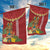 Hawaii Plumeria Lei Garden Flag Tiki and Kakau Pattern Red Color