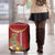 Hawaii Plumeria Lei Luggage Cover Tiki and Kakau Pattern Red Color