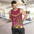 Hawaii Plumeria Lei Men Tank Top Tiki and Kakau Pattern Pink Color