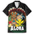 Aloha Hawaii Family Matching Long Sleeve Bodycon Dress and Hawaiian Shirt Kanaka Maoli with Polynesian Spiral Plumeria