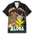 Aloha Hawaii Family Matching Mermaid Dress and Hawaiian Shirt Kanaka Maoli with Polynesian Spiral Plumeria