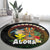 Aloha Hawaii Round Carpet Kanaka Maoli with Polynesian Spiral Plumeria