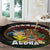 Aloha Hawaii Round Carpet Kanaka Maoli with Polynesian Spiral Plumeria