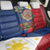 Philippines MassKara Back Car Seat Cover Filipino Carnival Mask and Polynesian Pattern