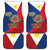 Philippines MassKara Car Mats Filipino Carnival Mask and Polynesian Pattern