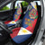 Philippines MassKara Car Seat Cover Filipino Carnival Mask and Polynesian Pattern