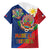 Philippines MassKara Family Matching Off The Shoulder Long Sleeve Dress and Hawaiian Shirt Filipino Carnival Mask and Polynesian Pattern