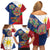 Philippines MassKara Family Matching Off Shoulder Short Dress and Hawaiian Shirt Filipino Carnival Mask and Polynesian Pattern