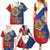 Philippines MassKara Family Matching Summer Maxi Dress and Hawaiian Shirt Filipino Carnival Mask and Polynesian Pattern