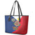 Philippines MassKara Leather Tote Bag Filipino Carnival Mask and Polynesian Pattern