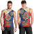 Philippines MassKara Men Tank Top Filipino Carnival Mask and Polynesian Pattern