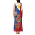 Philippines MassKara Tank Maxi Dress Filipino Carnival Mask and Polynesian Pattern