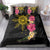 Hawaii and Philippines Together Bedding Set Hibiscus Flower and Sun Badge Polynesian Pattern Coloful