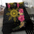 Hawaii and Philippines Together Bedding Set Hibiscus Flower and Sun Badge Polynesian Pattern Coloful