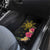 Hawaii and Philippines Together Car Mats Hibiscus Flower and Sun Badge Polynesian Pattern Coloful