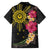 Hawaii and Philippines Together Family Matching Off The Shoulder Long Sleeve Dress and Hawaiian Shirt Hibiscus Flower and Sun Badge Polynesian Pattern Coloful