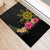 Hawaii and Philippines Together Rubber Doormat Hibiscus Flower and Sun Badge Polynesian Pattern Coloful