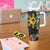 Hawaii and Philippines Together Tumbler With Handle Hibiscus Flower and Sun Badge Polynesian Pattern Coloful