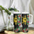 Hawaii and Philippines Together Tumbler With Handle Hibiscus Flower and Sun Badge Polynesian Pattern Coloful