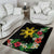 Tropical Hawaii and Philippines Area Rug Kanaka Maoli and Sun Badge Batok Tattoo Colorful