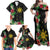 Tropical Hawaii and Philippines Family Matching Off Shoulder Maxi Dress and Hawaiian Shirt Kanaka Maoli and Sun Badge Batok Tattoo Colorful