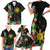 Tropical Hawaii and Philippines Family Matching Short Sleeve Bodycon Dress and Hawaiian Shirt Kanaka Maoli and Sun Badge Batok Tattoo Colorful