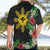 Tropical Hawaii and Philippines Hawaiian Shirt Kanaka Maoli and Sun Badge Batok Tattoo Colorful