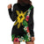 Tropical Hawaii and Philippines Hoodie Dress Kanaka Maoli and Sun Badge Batok Tattoo Colorful