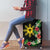 Tropical Hawaii and Philippines Luggage Cover Kanaka Maoli and Sun Badge Batok Tattoo Colorful