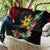 Tropical Hawaii and Philippines Quilt Kanaka Maoli and Sun Badge Batok Tattoo Colorful