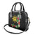 Tropical Hawaii and Philippines Shoulder Handbag Kanaka Maoli and Sun Badge Batok Tattoo Colorful