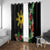 Tropical Hawaii and Philippines Window Curtain Kanaka Maoli and Sun Badge Batok Tattoo Colorful