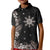 Tropical Hawaii and Philippines Kid Polo Shirt Kanaka Maoli and Sun Badge Batok Tattoo Grayscale