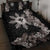 Tropical Hawaii and Philippines Quilt Bed Set Kanaka Maoli and Sun Badge Batok Tattoo Grayscale