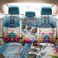 New Zealand Merry Christmas Back Car Seat Cover Kiwi Birds Snow Boarding-Vibrant Tropical Flower - Polynesian Pride