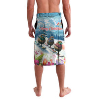 New Zealand Merry Christmas Lavalava Kiwi Birds Snow Boarding-Vibrant Tropical Flower - Polynesian Pride