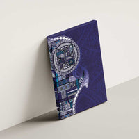 Samoan Siapo Art Tattoo Polynesian Pattern Canvas Wall Art Navy Color LT03 - Polynesian Pride