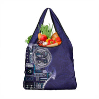 Samoan Siapo Art Tattoo Polynesian Pattern Grocery Bag Navy Color LT03 1-pack One Size Navy - Polynesian Pride